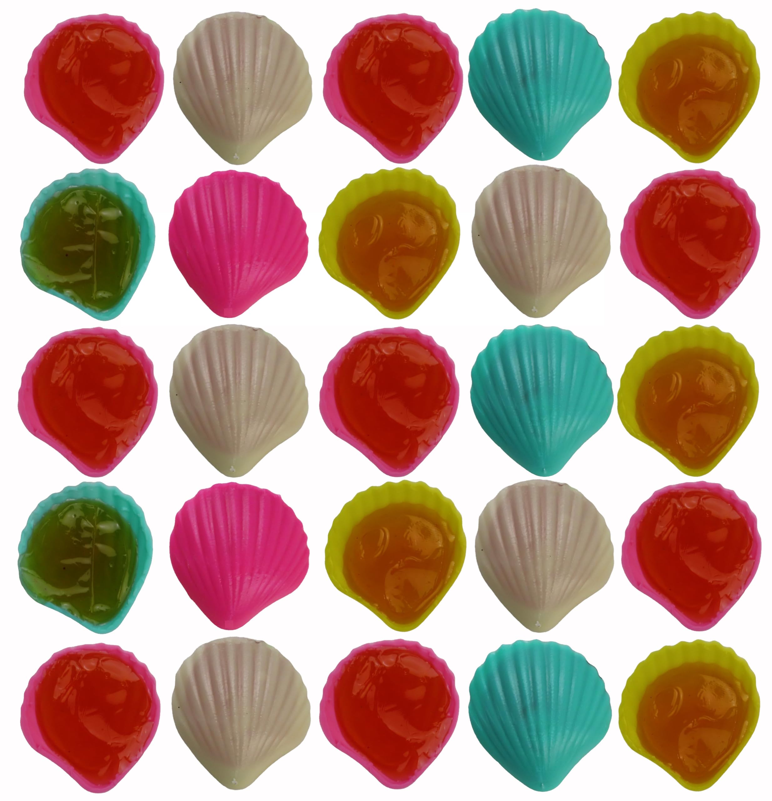 CAPTAIN PLAY 25 Schleckmuscheln einzeln verpackt, Sparpack mit Schleckmuscheln Süßigkeiten, 250g