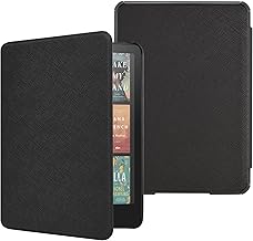 DMLuna Case for 7" Kindle Paperwhite (12th Generation) 2024 Model:SA569P / Kindle Colorsoft Signature Edition (1st Gen), PU Leather, Lightweight Water-Safe Cover with Auto Sleep Wake - Black