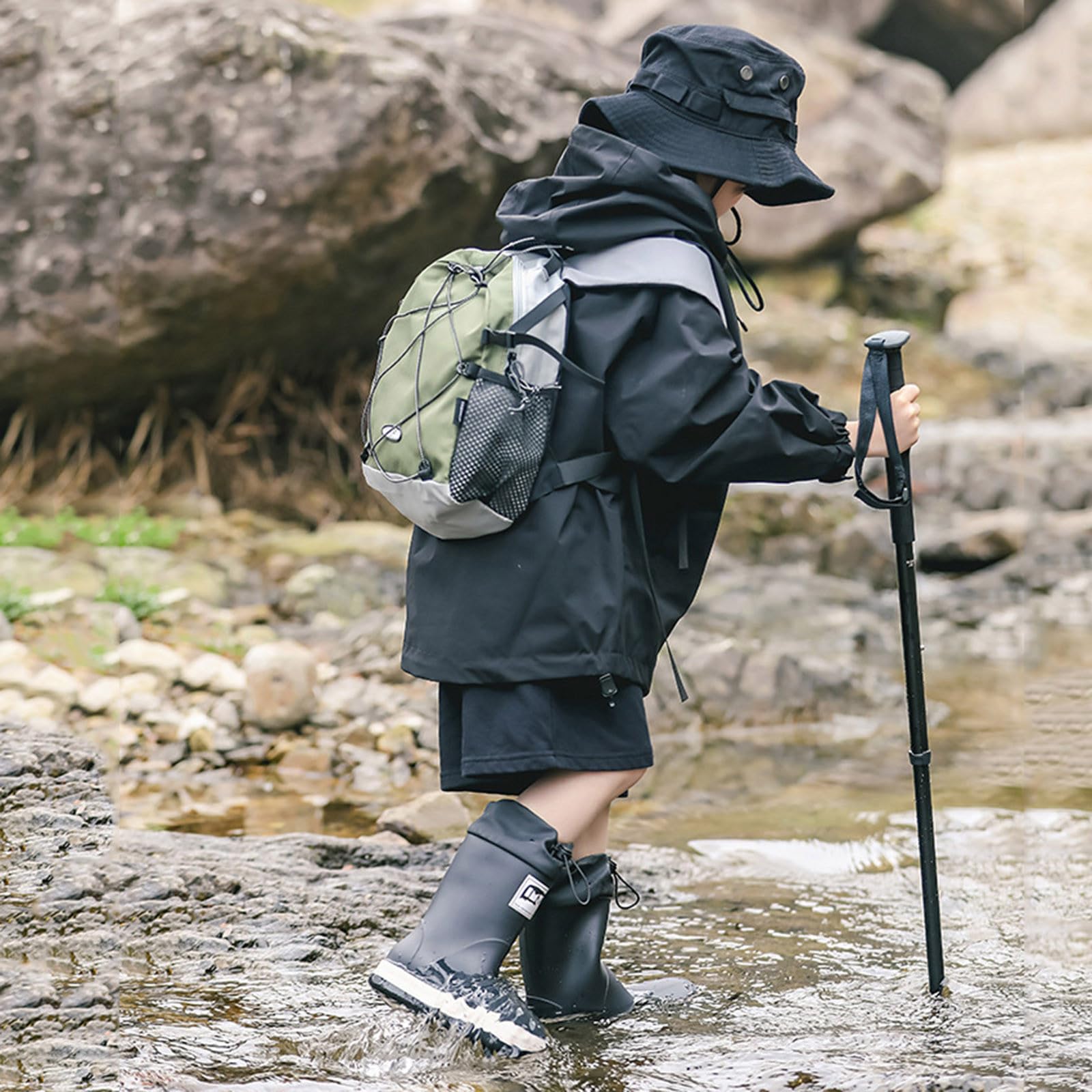 Stivali da Pioggia Antiscivolo per Bambini, Ragazzi e Ragazze, Scarpe per Bambini, Stivali per Bambini Unisex, Stivali da Esterno