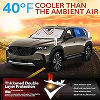 Vista 59 de KAYZT Parasol para parabrisas para Toyota Tacoma 2016-2025, plegable, accesorios de ajuste personalizado para ventana delantera