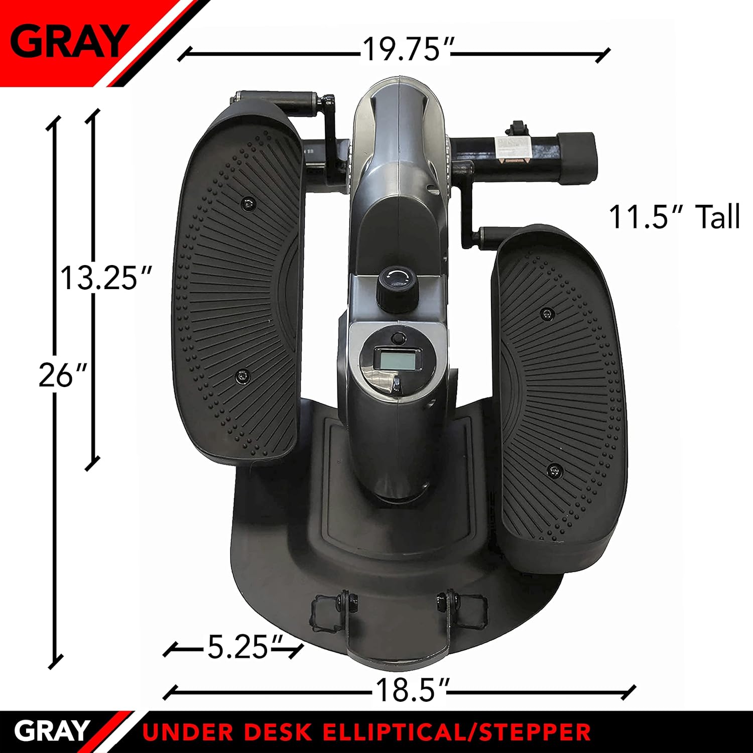 JFIT Mini Elliptical with dimensions labeled