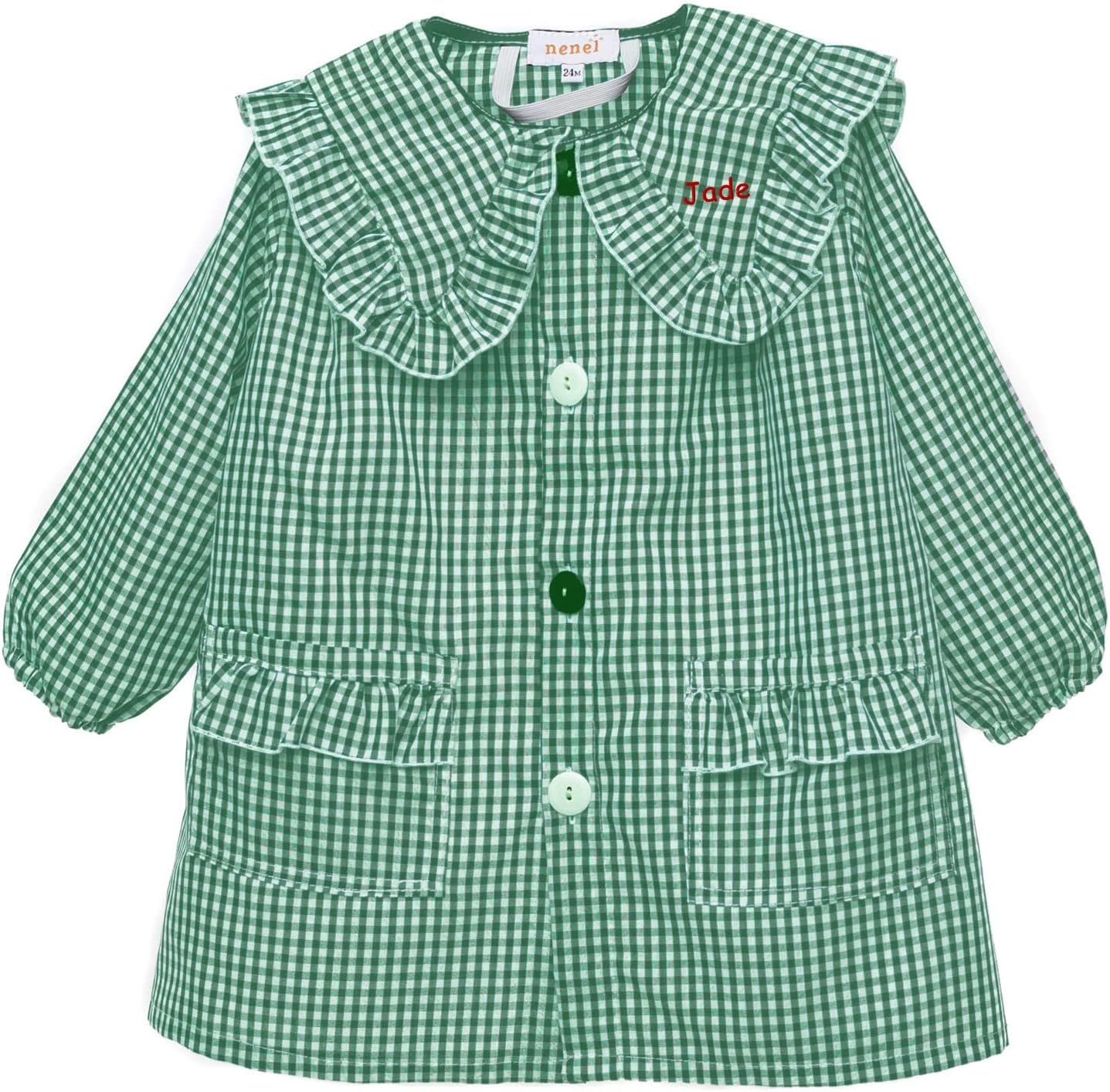 Verde Mandilones Guarderia Personalizados Batas Escolares