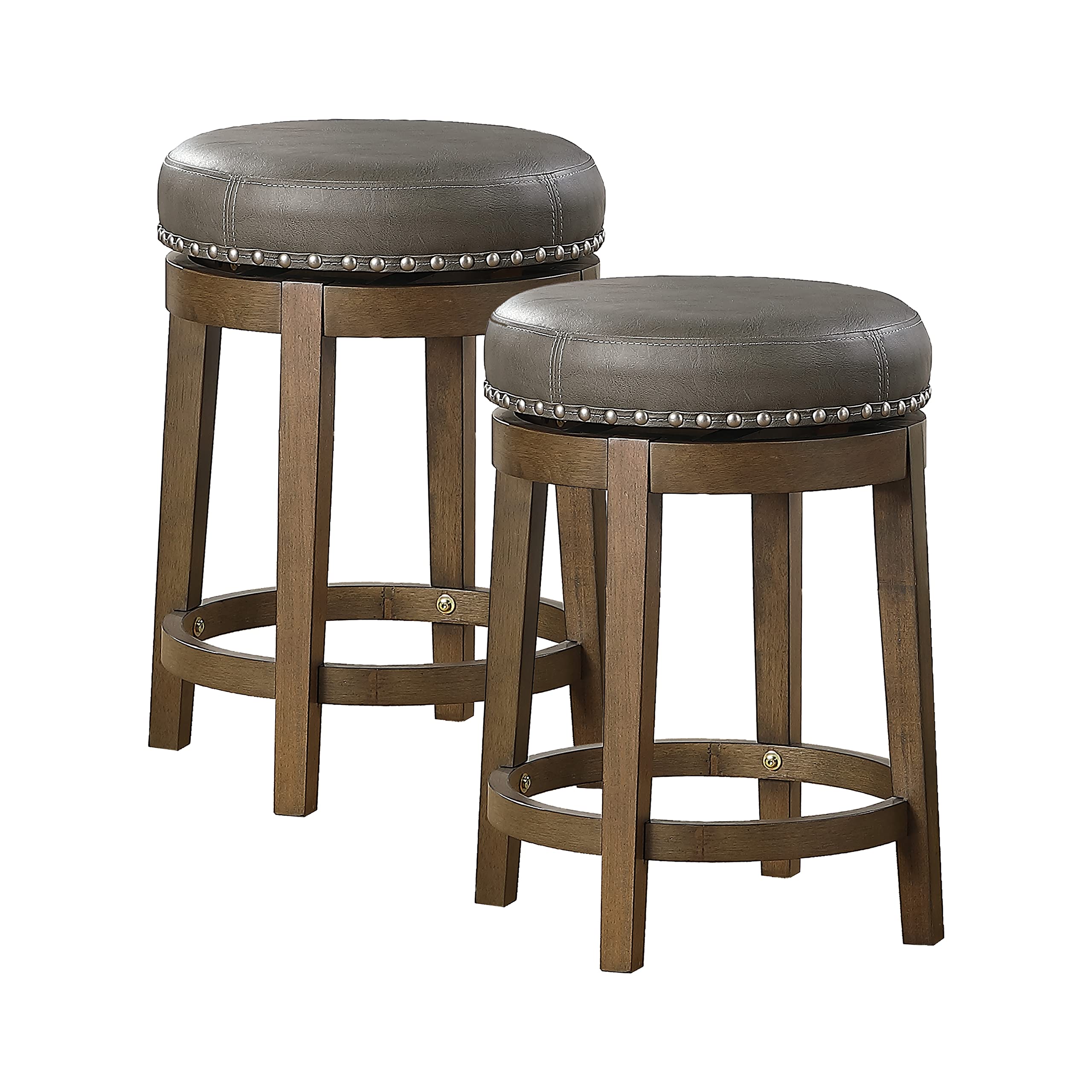 Amazon.com: Lexicon Kenmare Swivel Stools Set of 2, Rustic 360