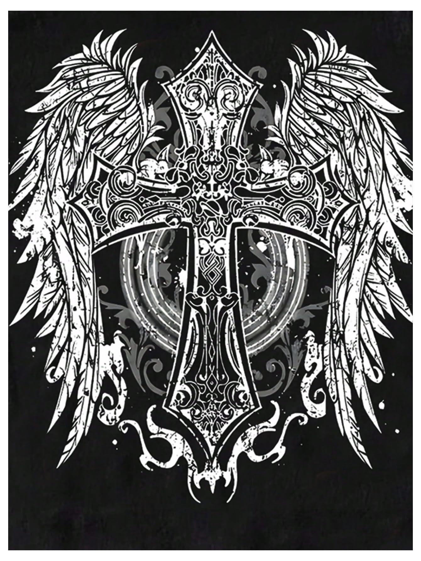 Floerns Maglietta a maniche corte da ragazzo con stampa a croce grafica gotica fede cristiana Street Y2k Tee Top