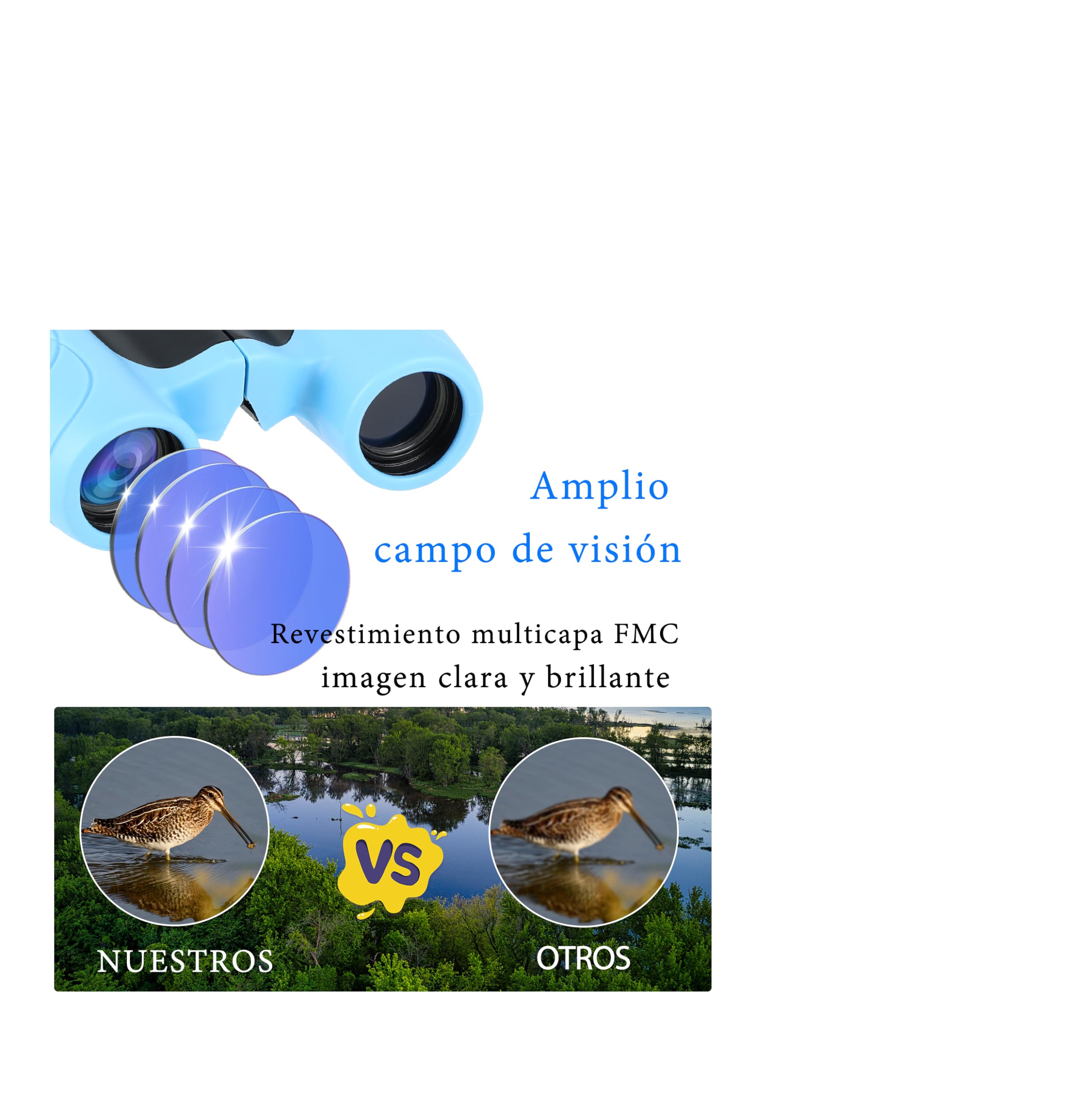 Jumelles MOXTOYU 8x21 - Compactes Et Légères - Camouflage - Pour Enfants Et Adultes