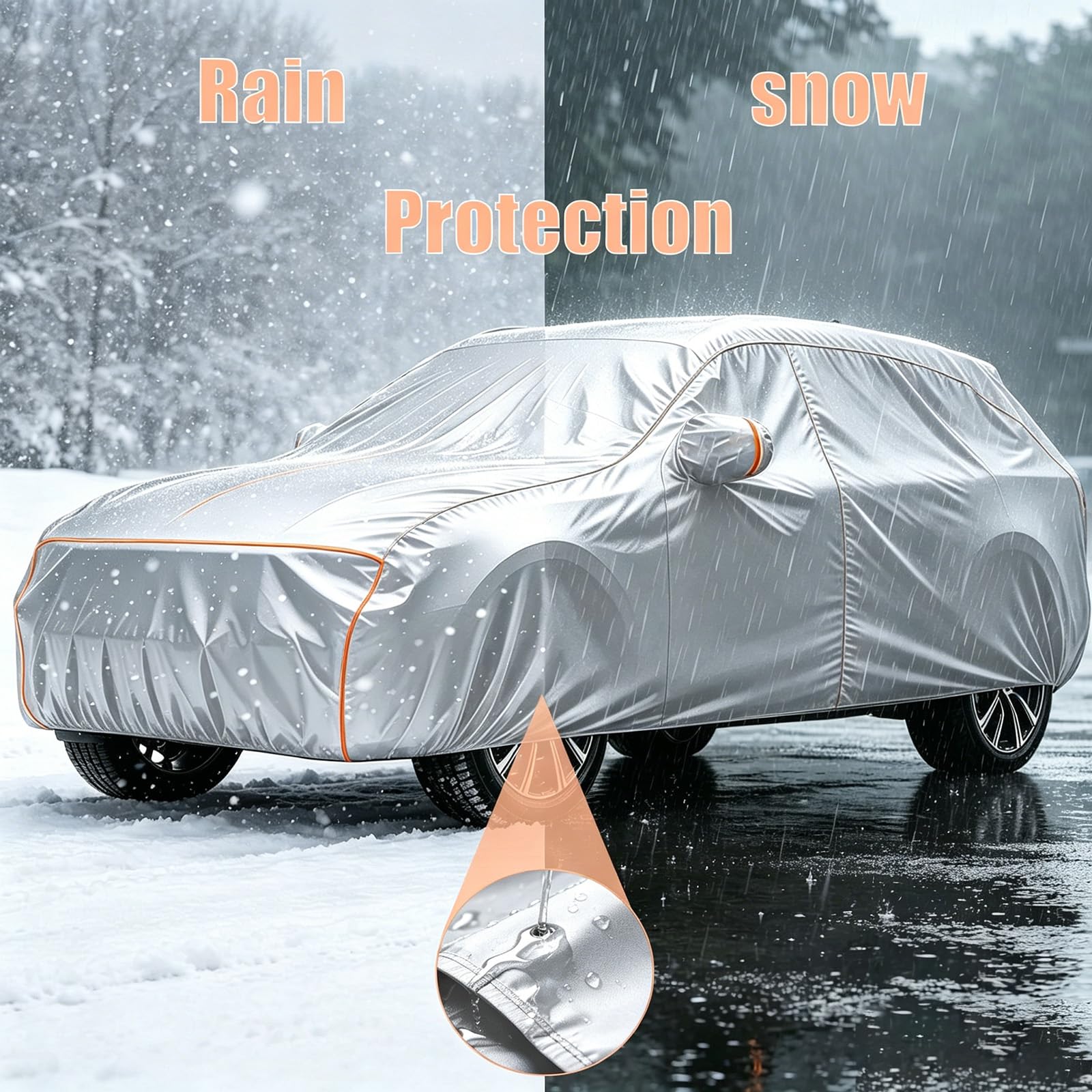 Autoabdeckung für Seat Arona SUV 2017-2026,Autogarage Vollgarage Auto Garage Allwetter Winddichte UV-Beständige Regen Sonne Staub Schutz mit Reißverschluss