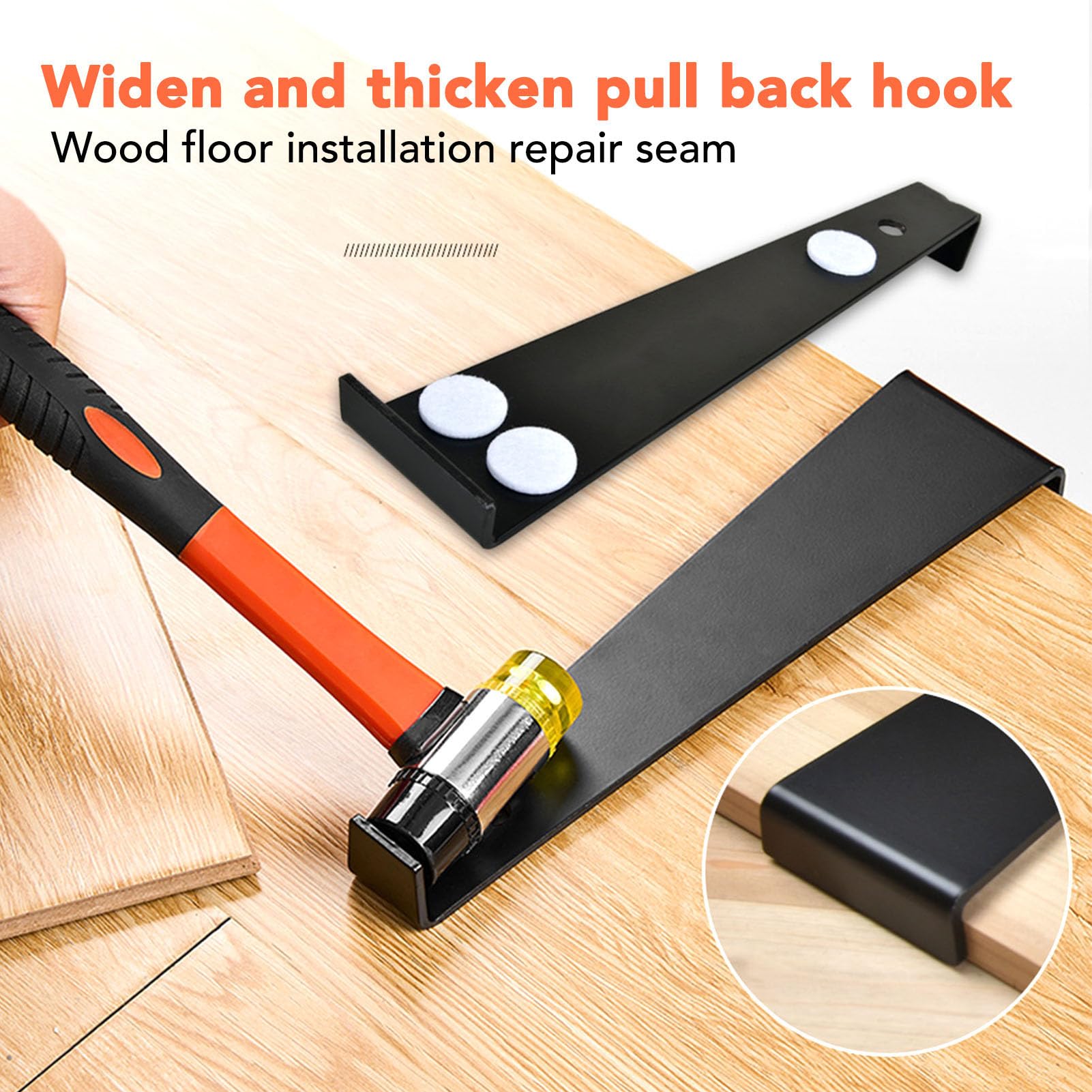 23 Pcs Laminate Wood Flooring Installation Kit with 20 Spacer, Double Faced Mallet, Double Faced Mallet, Pull Bar, Tapping Block