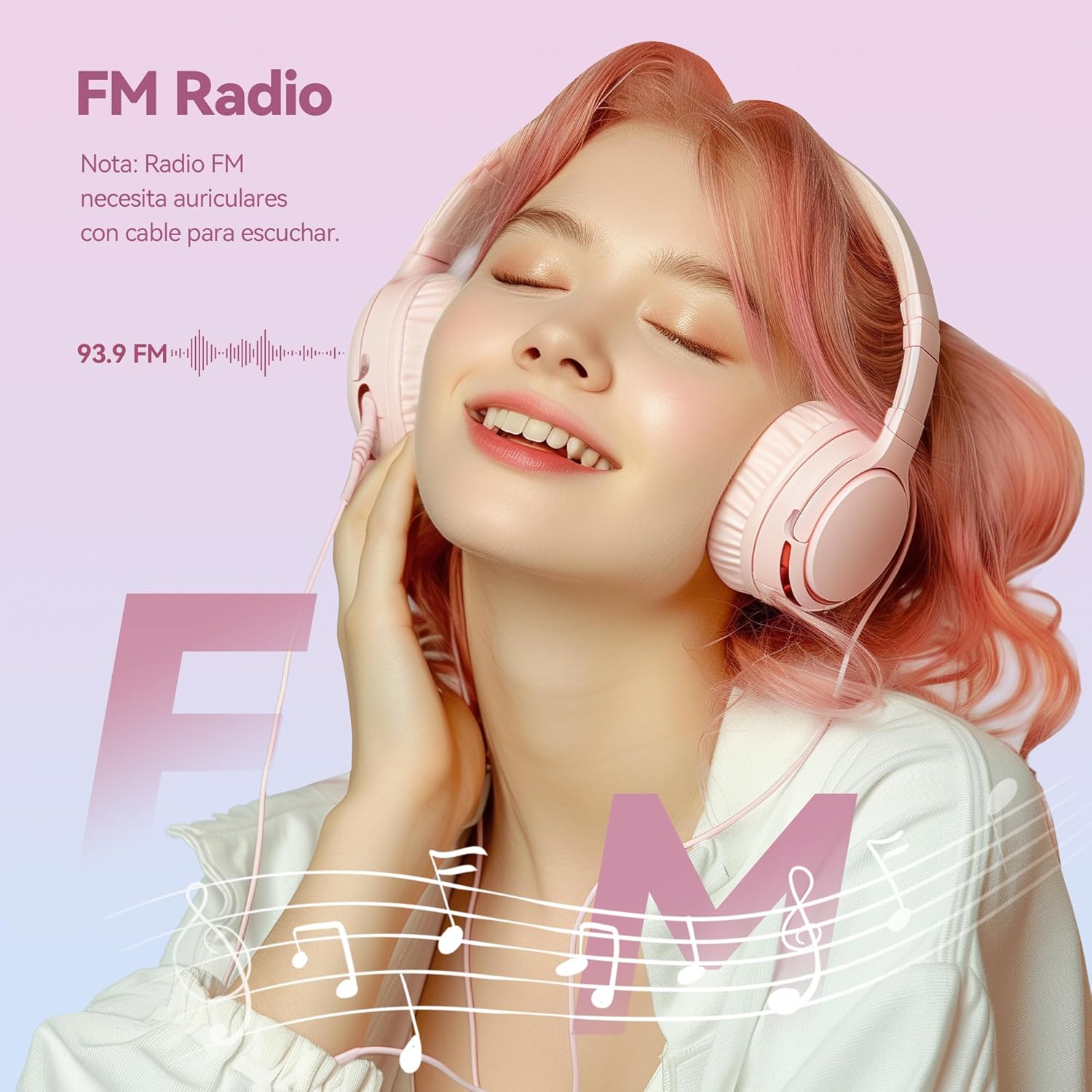 AGPTEK 64GB MP3 Player with Bluetooth, M3 2.4 inch Music Player with Speaker and FM Radio, Touch Buttons, Supports Up to 128GB, Pink - Image 7