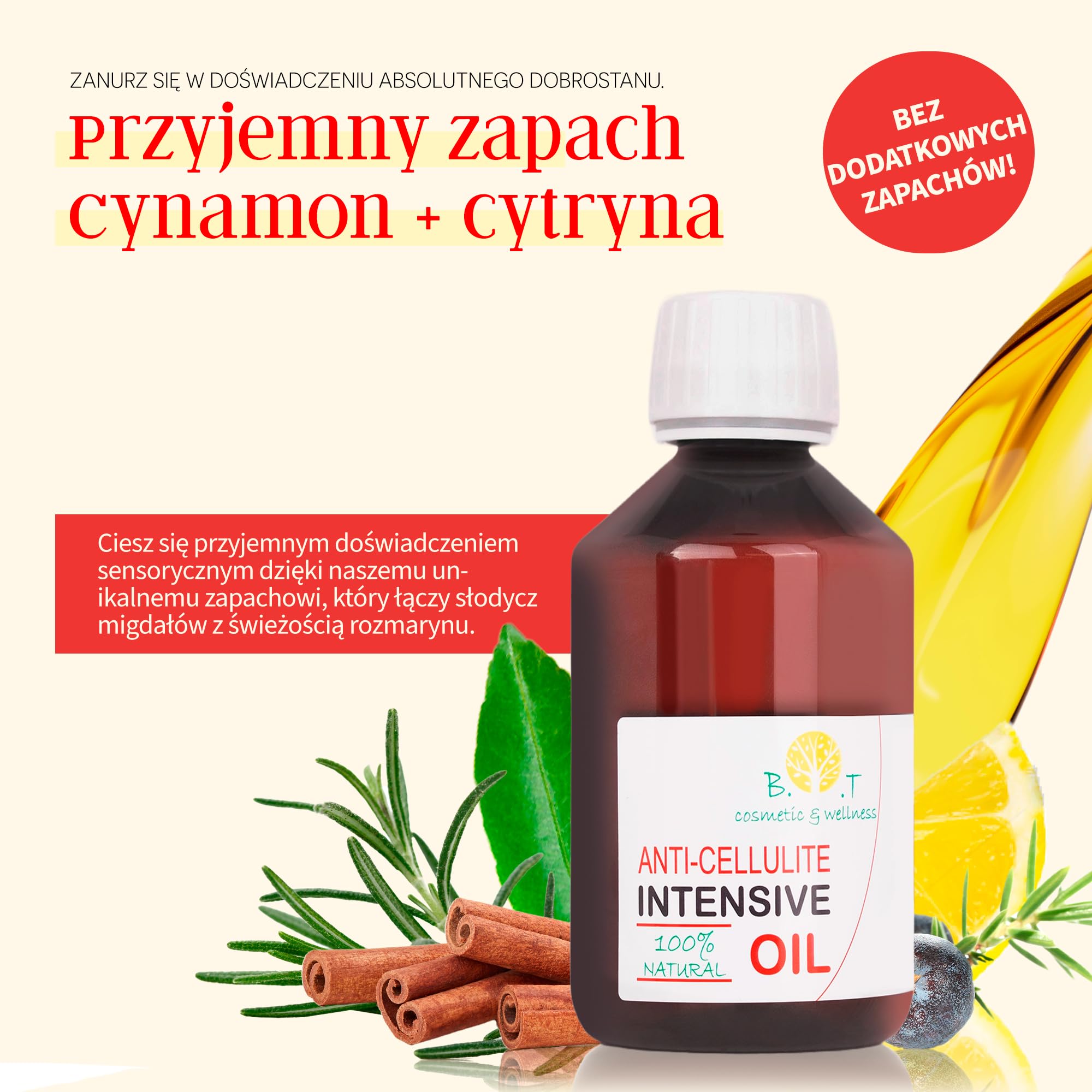 Silny olejek antycellulitowy z olejkami eterycznymi 250 ml Profesjonalne wyszczuplanie Wnika 6 razy lepiej niż krem ​​antycellulitowy, zapewniając 6 razy więcej rezultatów w zapobieganiu rozstępom.