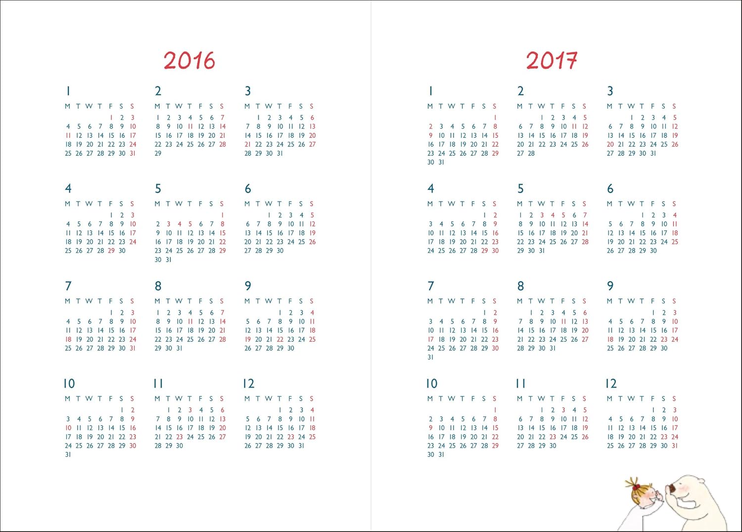 guri-texinguraihu Coco Dog 2016 Year Planner