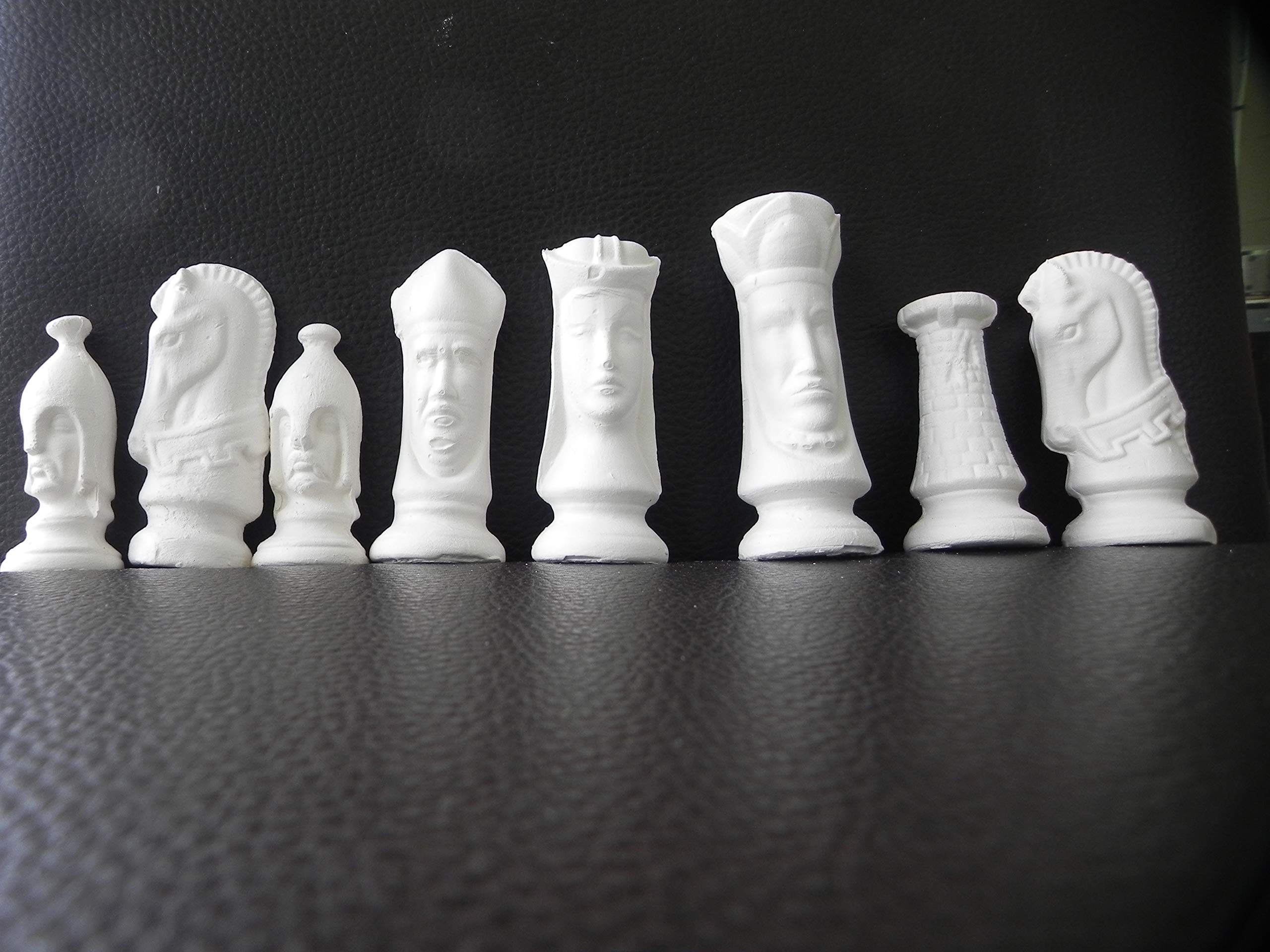 unpainted ceramic chess sets