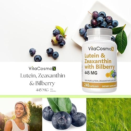 Miniatura 5 de Luteína con zeaxantina, cápsulas veganas, 240 unidades, 40 mg de luteína + 4 mg de zeaxantina por porción, sin OMG, sin gluten
