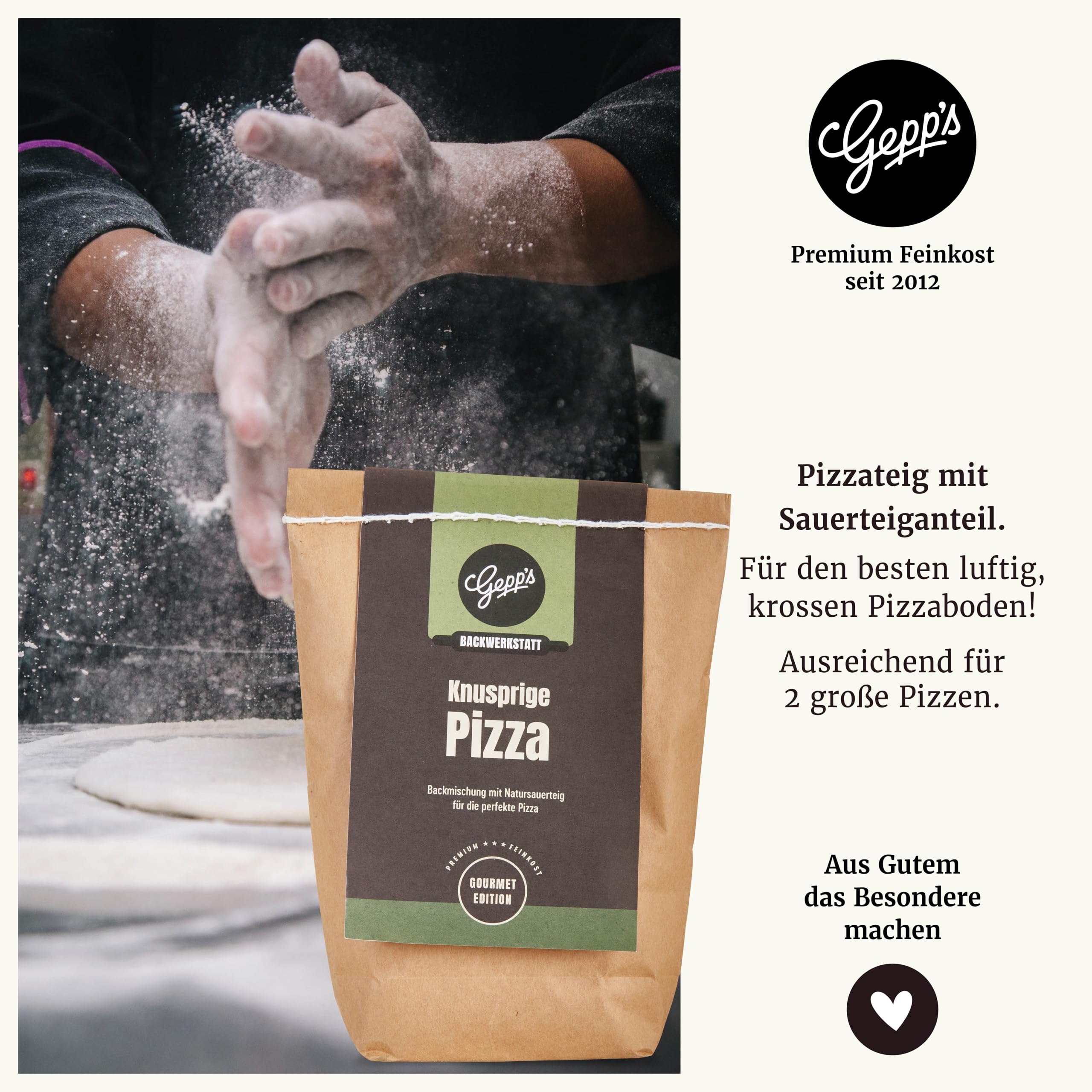 Gepp’s Feinkost DIY Pizza Geschenkset mit Pizzateig, Sugo, Pizzaöl und Bio Pizzagewürz