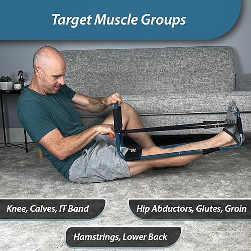 Miniatura 6 de Flex Frame - Estiramiento de tracción de rodilla y tendón de isquiotibiales, para extensiones de rodilla, dolor de rodilla, dolor de cadera, dolor