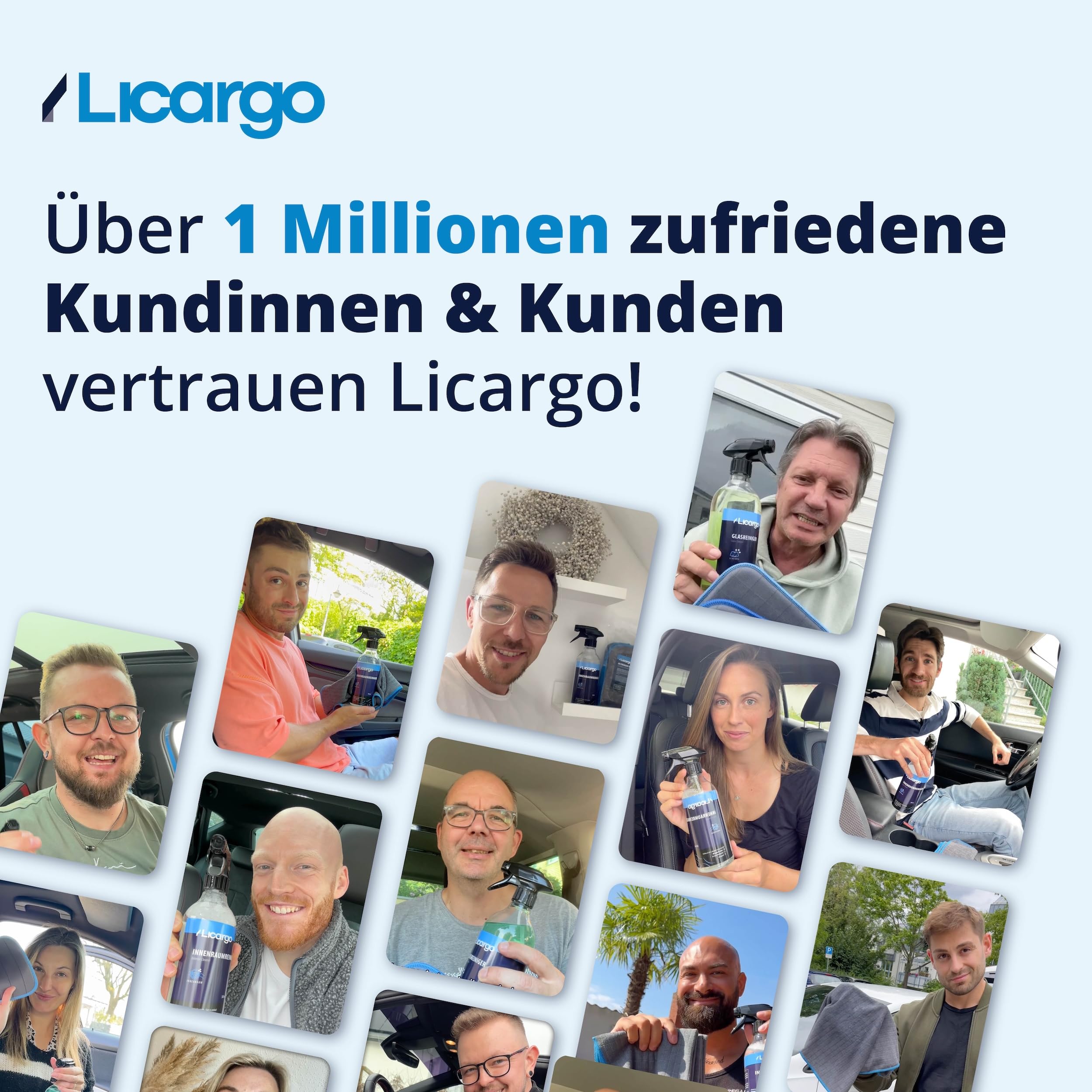 LICARGO Juego de paños de microfibra para coche, 380 g/m², 24 unidades, 40 x 40 cm, paños de limpieza para limpieza de coches, paños de microfibra, sin pelusas, para coche, motocicleta y hogar, paño