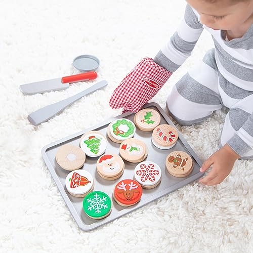 Miniatura 6 de Melissa & Doug, juego para cortar y hornear galletas de Navidad de madera