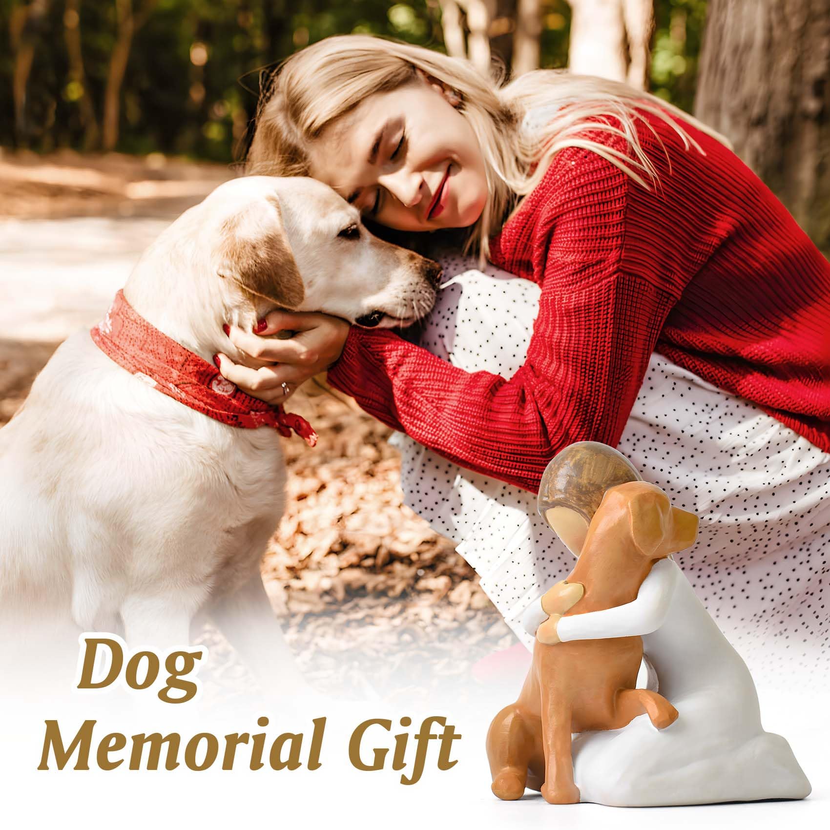 Lnrkai Pet Memorial Gifts for Loss of Dog Hand-Sculpted Resin Remembrance for a Dog's Passing, Sympathy Gifts for Pet Lovers - Image 2