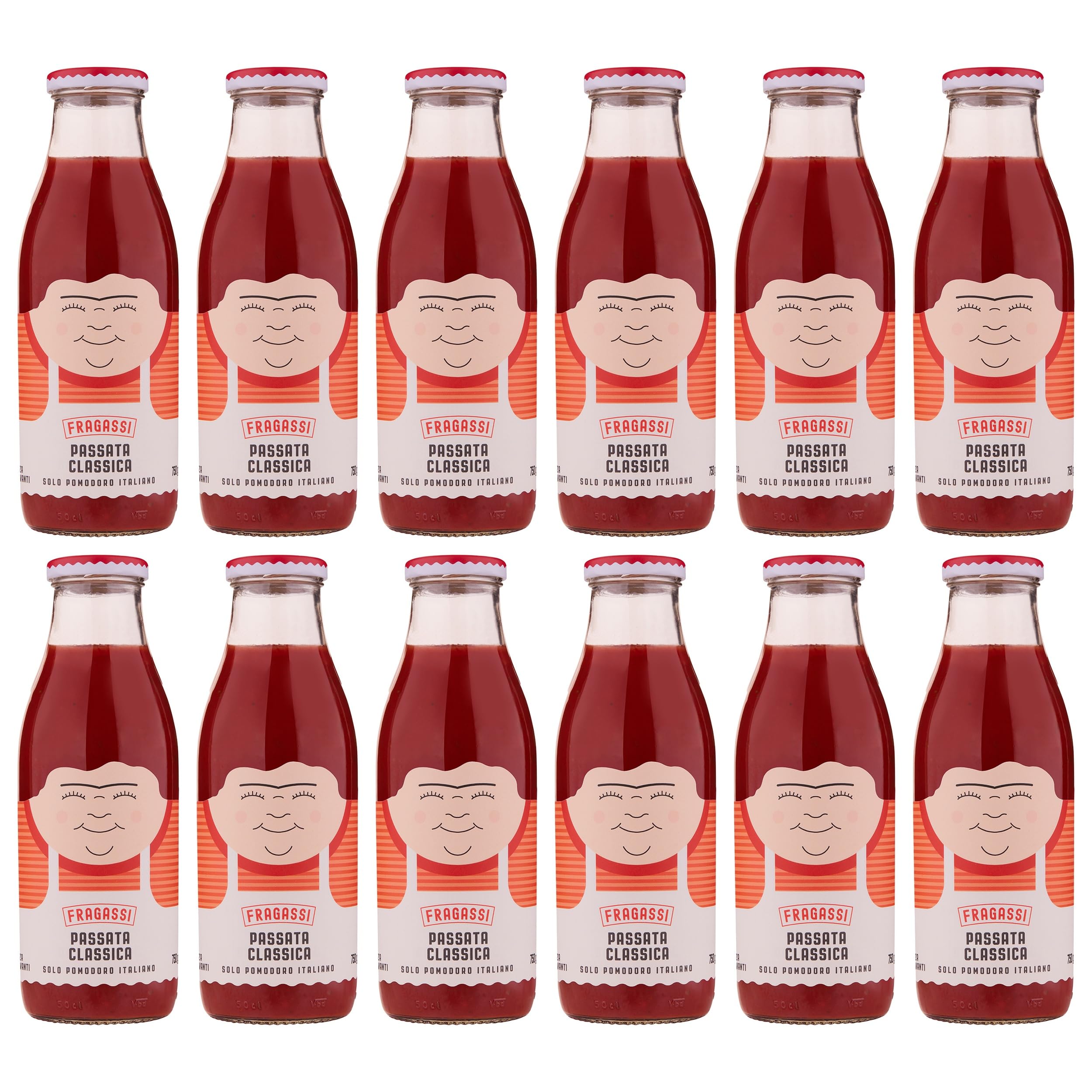 Fragassi Klassische passierte Tomaten aus Italien inkl. FeinWert E-Book (12 x 500 g)