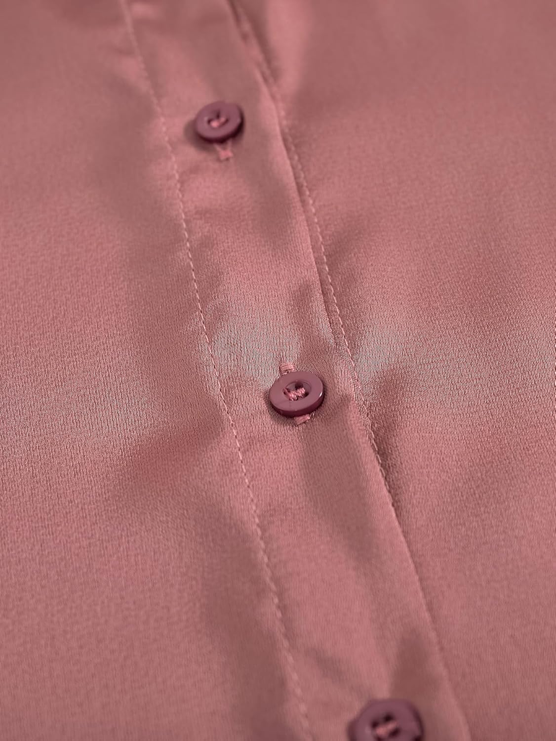 Women's Satin Button Down Shirts Fall Elegant Long Sleeve Collared Dressy Blouses Business Casual Tops - Image 2