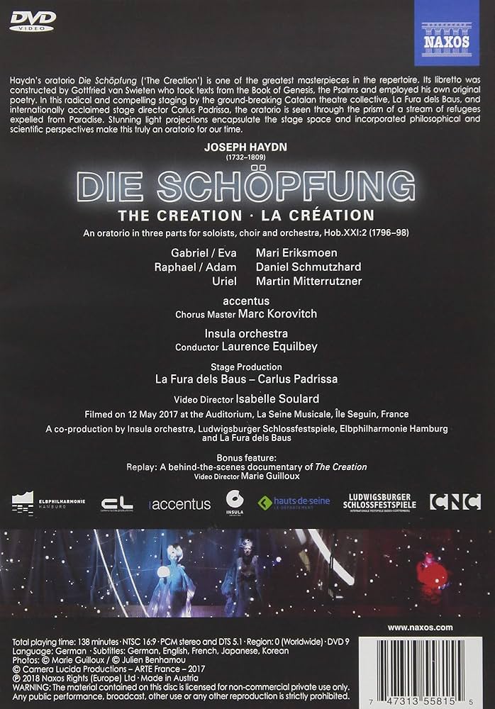 ハイドン:オラトリオ「天地創造」 [DVD] Amazon.co.jp: ハイドン:オラトリオ「天地創造」 [DVD] : マリ