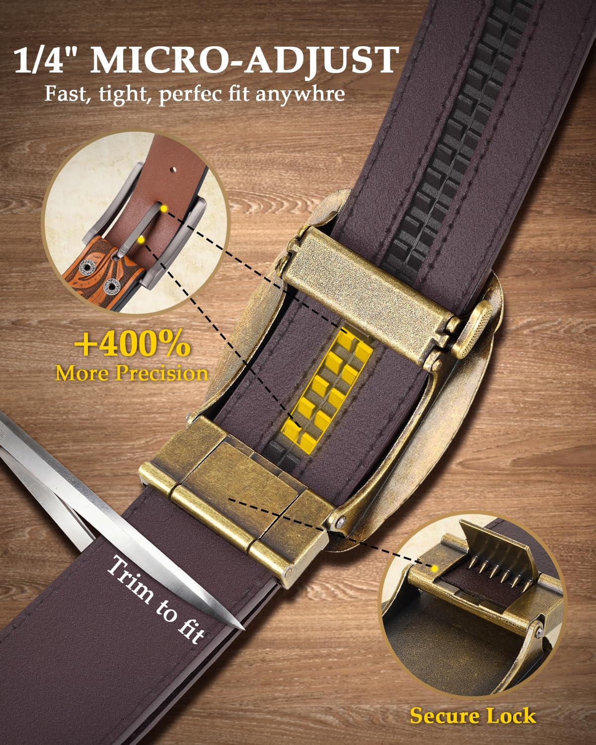 BELTROAD Western Ratchet Belts for Men Women Cowboy Belt Western Leather Ratchet Men's Slid Belt Gift, Cut for Fit - Image 8