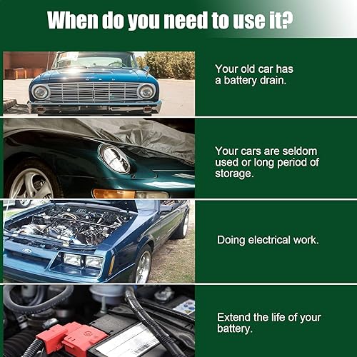 Miniatura 6 de CZC AUTO Interruptor de desconexión rápida de batería, poste lateral, cierre de bateríaterminal lateral, aislador de interruptor de batería para