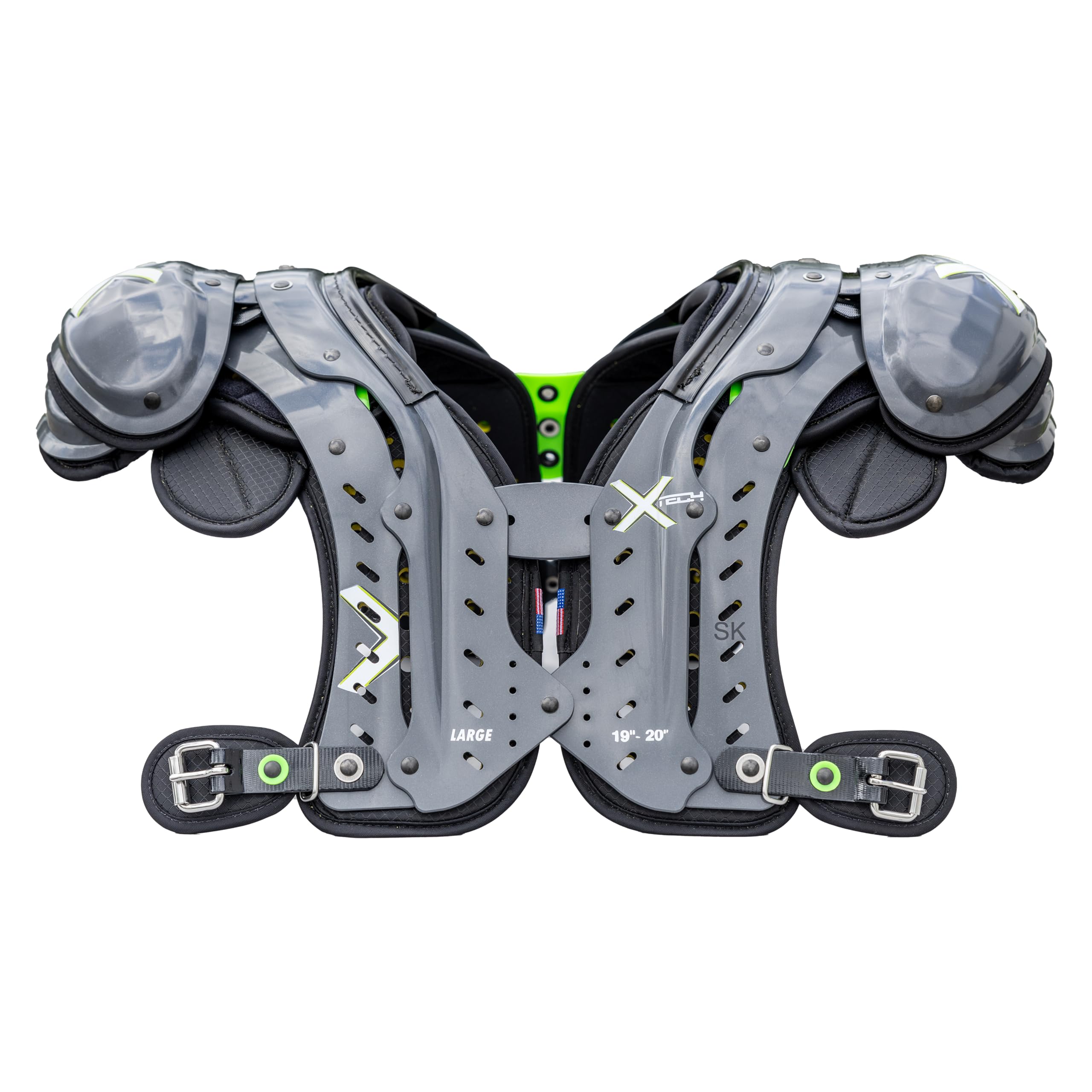 XTECH X2 Football Shoulder Pads - Unique Configurations for All Positions - Advanced Lightweight Pad for Adult Mens and High School Players