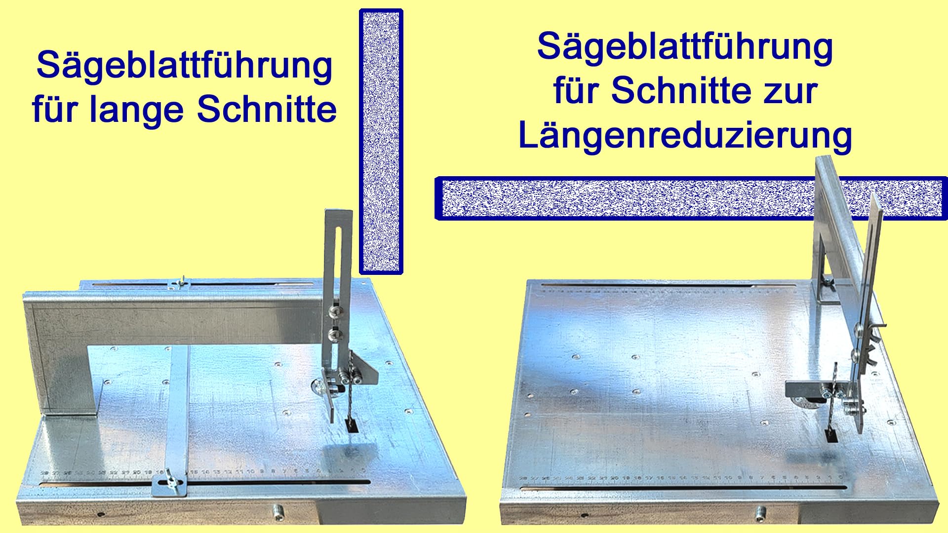 großer Stichsägetisch Trenn-Biber 011F mit versetzbarem Führungsbügel für alle Stichsägen