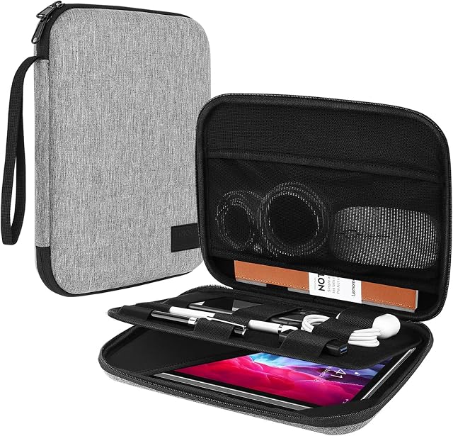 TiMOVO Etui na tablet 9-11", kompatybilne z iPad 10.2 2021-2019, iPad Air 5/4 10.9, iPad Pro 11 2021-2018, Galaxy Tab A8 10.5/Tab S8 11"/A7 10.4 10.4 , Surface G. o 2/1 etui na tablet, jasnoszare