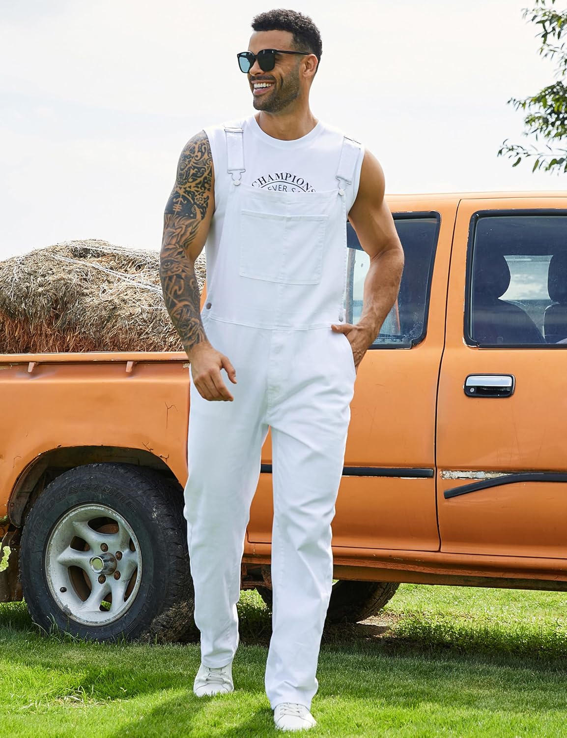 Overalls for Men Fashion Coveralls Work Utility Denim Women Bib Jumpsuit with Pockets - Image 6