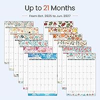 Vista 4 de SUNEE Calendario de pared 2026 grande de 22.75 x 15.5 pulgadas, calendario de 21 meses (finaliza en junio de 2027), vertical extragrande