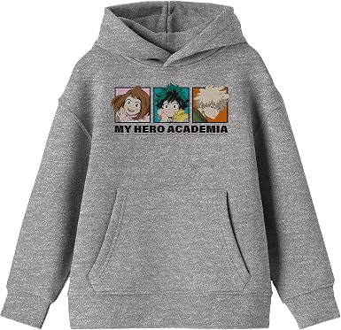 Amazon.com: My Hero Academia - Sudadera con capucha con diseño de personaje  principal de Grid para jóvenes, color gris : Ropa, Zapatos y Joyería