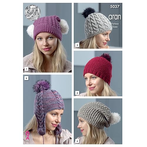 aran wool hat knitting pattern