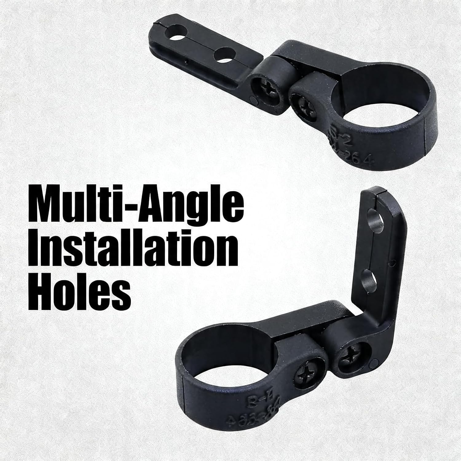 2PCS Black Bike Reflector Mounting Clamp 25.4mm Plastic Handlebar image 4