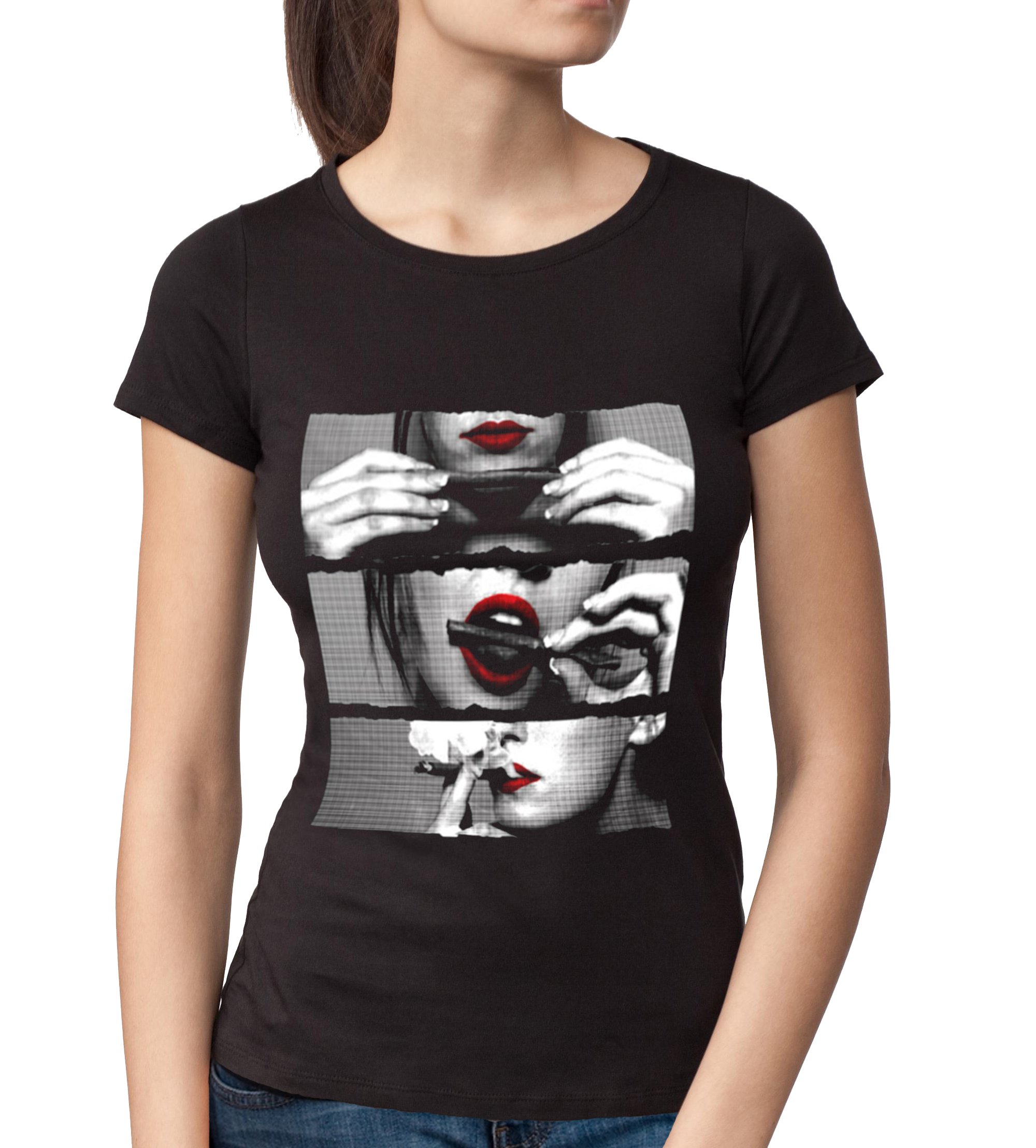 Mall Items Roll It Lick It Smoke It Design T-Shirt For Woman