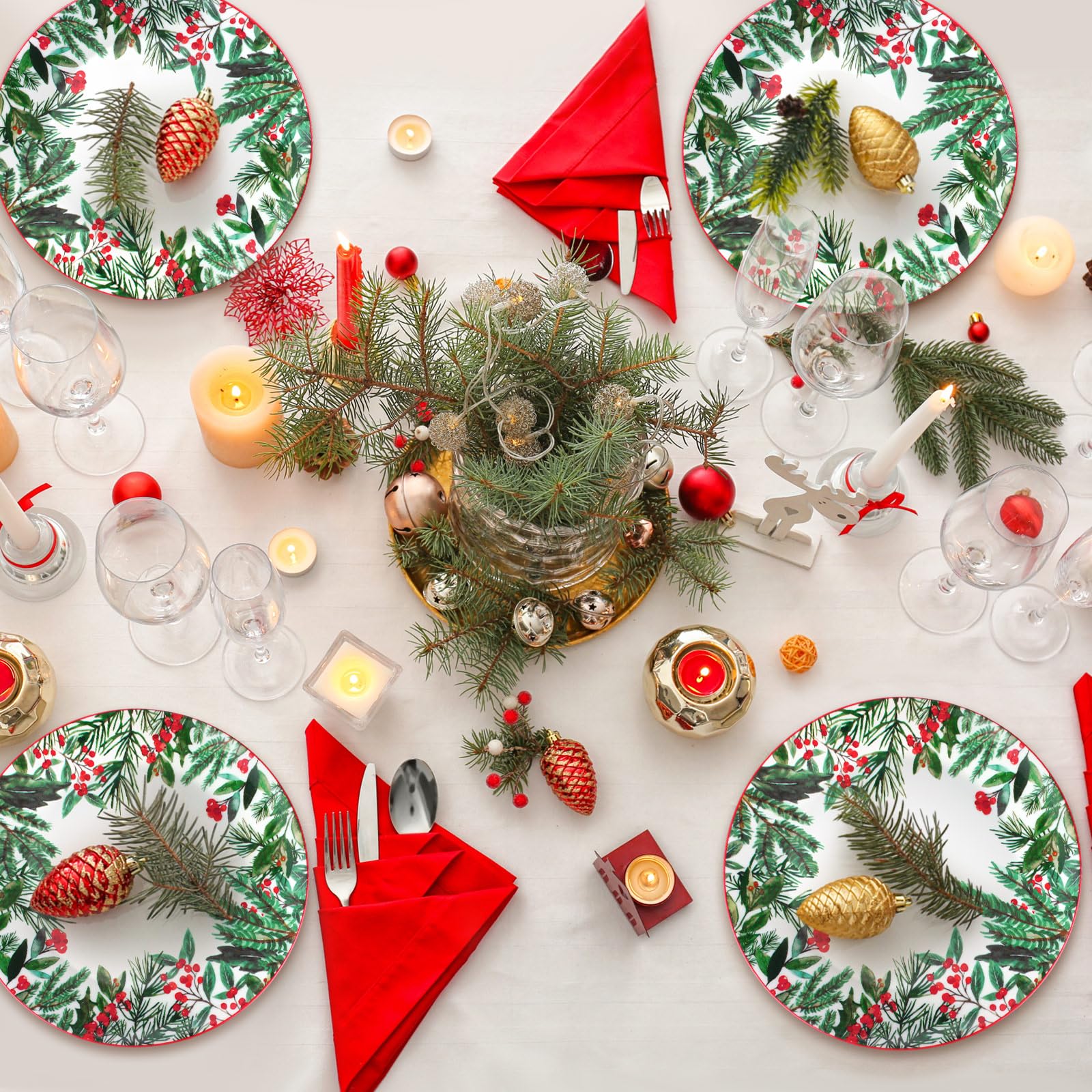 Ceramic 4 1 2 Christmas Plates 12 Piece Series Christmas Styles