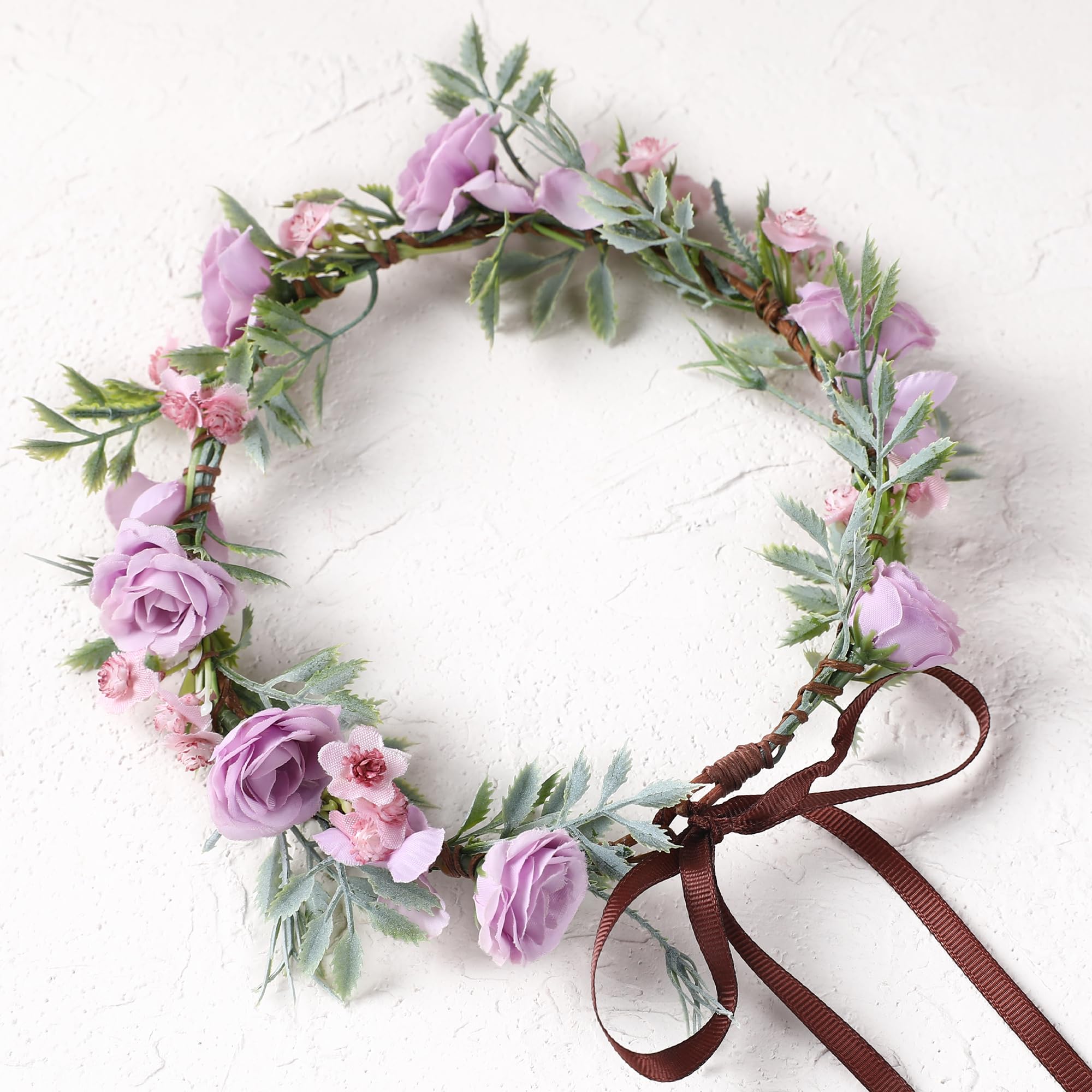 Purple Rose Flower Crown il_fullxfull.3493811610_hdkl.jpg main image 2