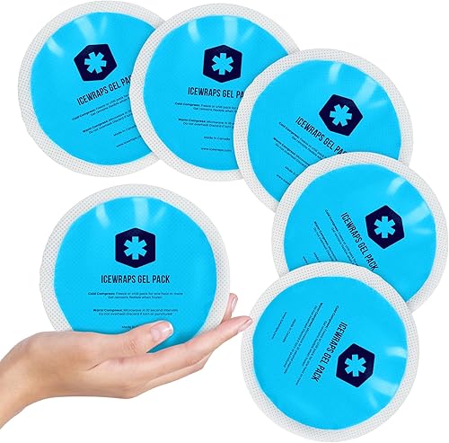 Paquete de hielo de gel reutilizable  paquete de calor para terapia de compresión en frío y caliente por icewraps paquete de gel flexible redondo de