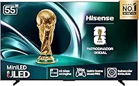 Hisense Smart TV 4K 55' Polegadas 55U7QG Mini Led 144Hz com Dolby Vision IQ, HDR10+ Adaptative, Dolby Vision IQ, Dolby Gaming, HLG, Filmmaker Mode, Dolby Atmos, Compatibilidade Alexa, Google Home