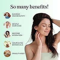 Vista 3 de Champú y acondicionador para cabello graso y cuero cabelludo, sin sulfatos ni parabenos, juego de champú y acondicionador para el cuidado