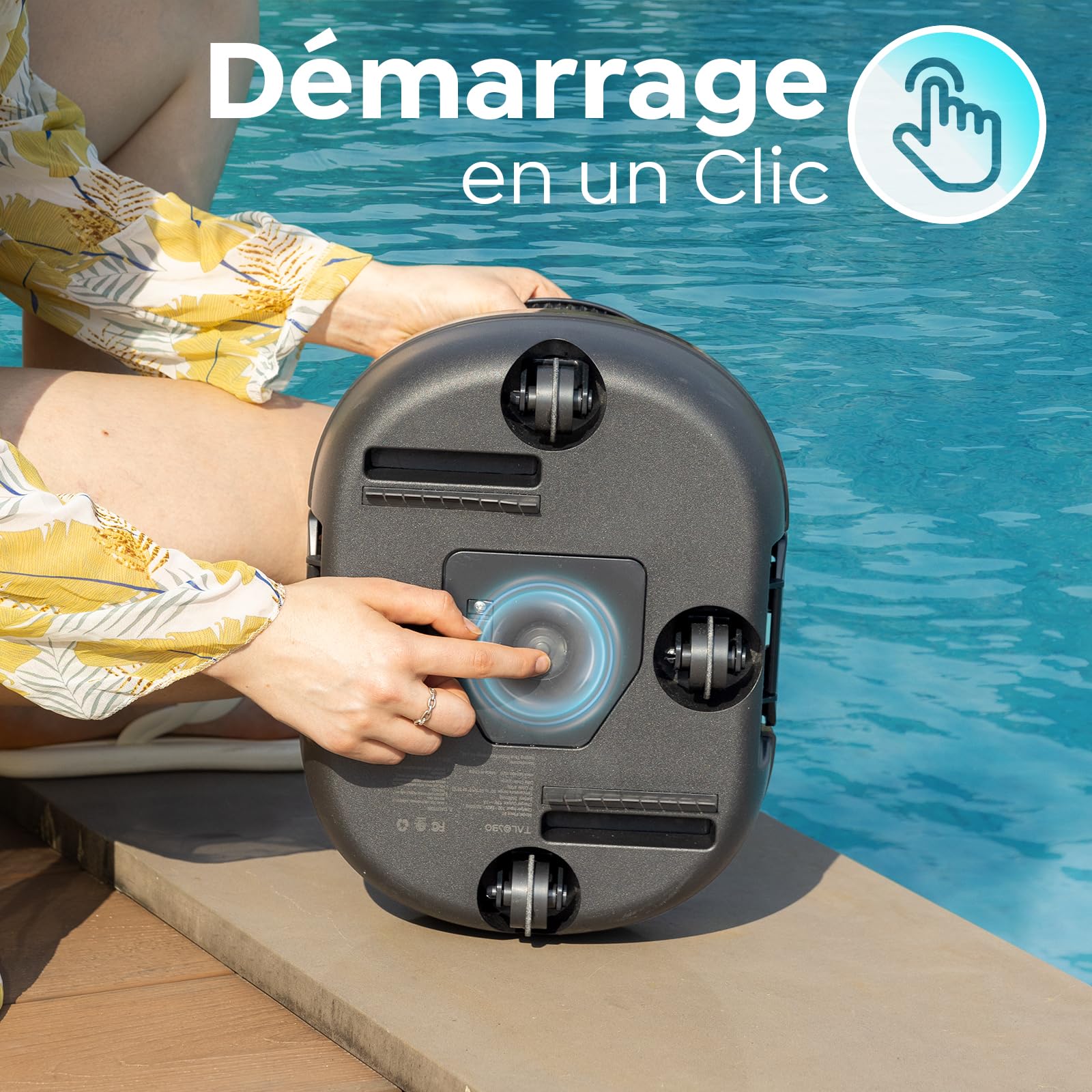 S1PRO (Version 2026) Robot Piscine, Autonomie 120 Min pour Piscines Hors Sol 100m², Aspirateur Piscine Double Moteur, Nettoyeur de Piscine Compact et Léger, Stationnement Automatique, Gris