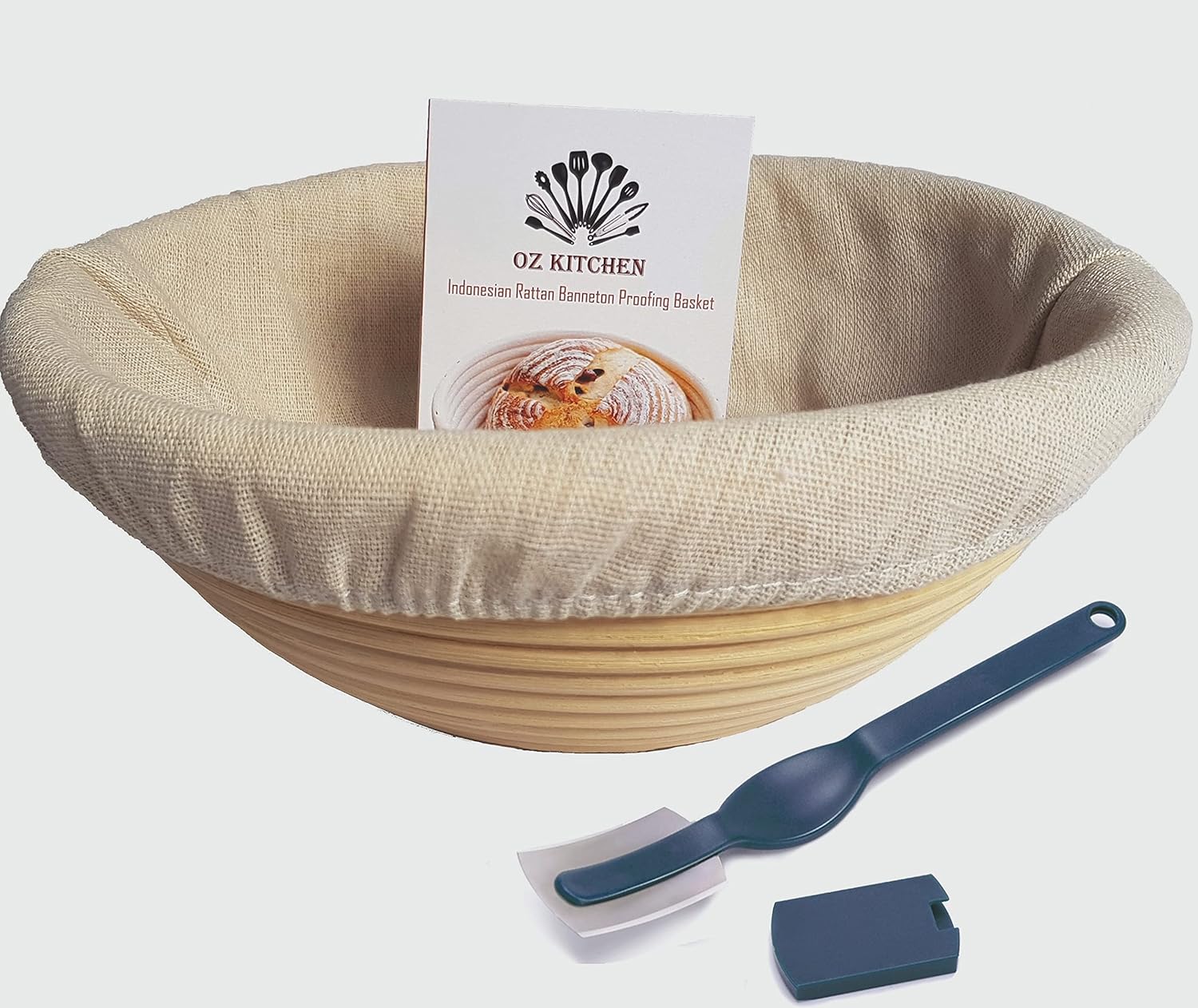 OZ KITCHEN'S Round Bread Proofing Basket, 23cm Proofing basket