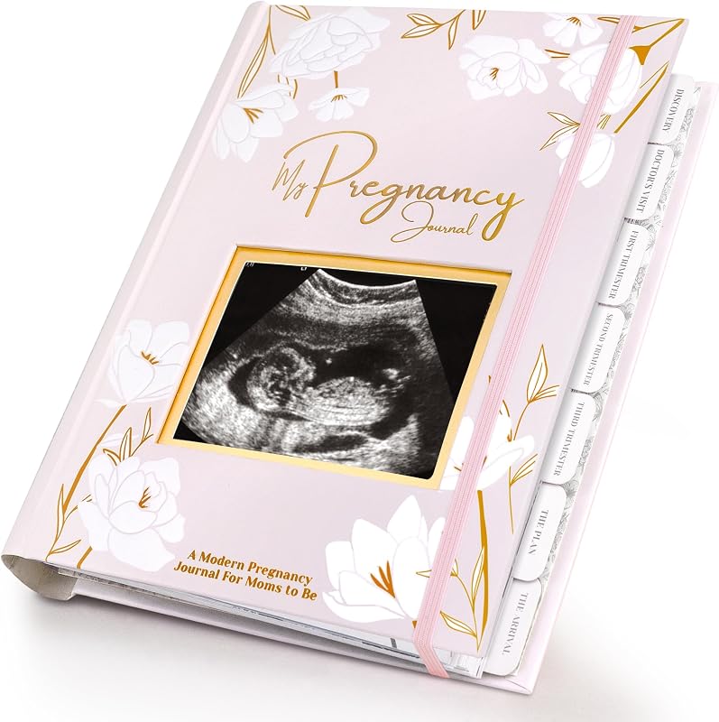 Diario de embarazo, anuncios de embarazo, libro de tapa dura de 80 páginas (rubor) | Libros para bebés para que mamá sea un regalo, recuerdo del libro de recuerdos del bebé, regalos de revelación de género para nuevas mamás, ducha y registro