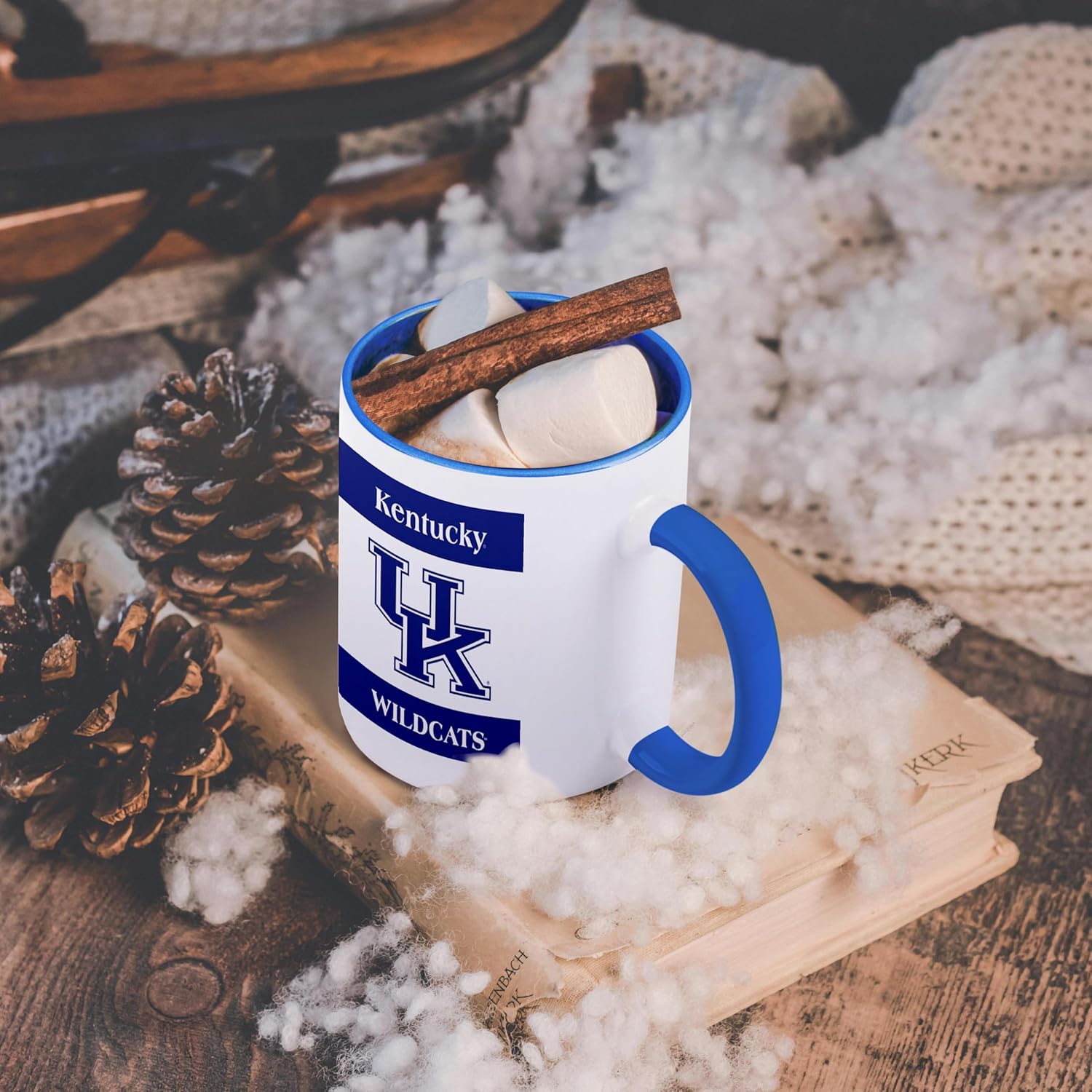 3dRose Kentucky Wildcats 11oz Two-Tone Blue Mug - Image 6