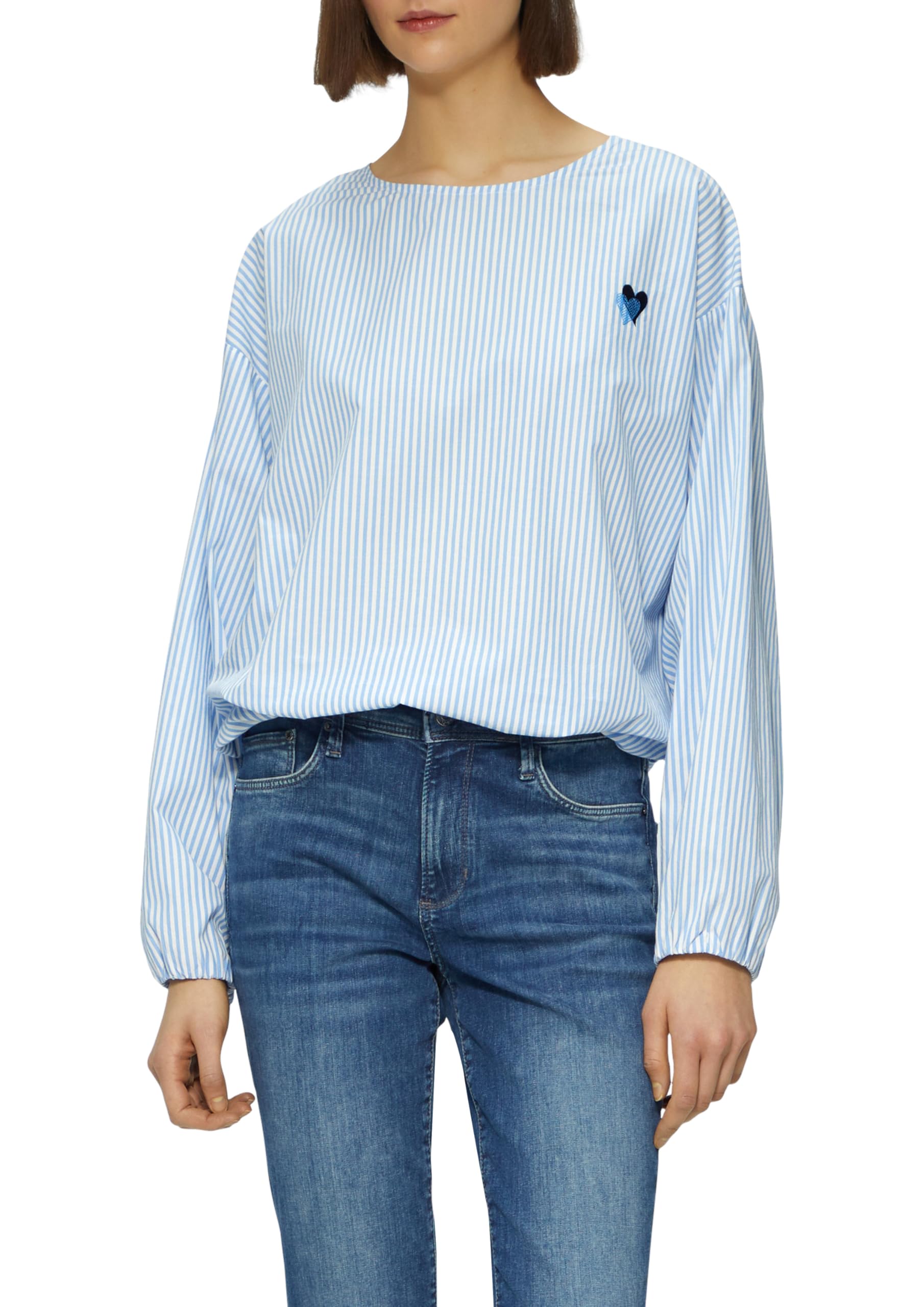 s.Oliver Women's 2161033 Long Sleeve Blouse, Blue, 10