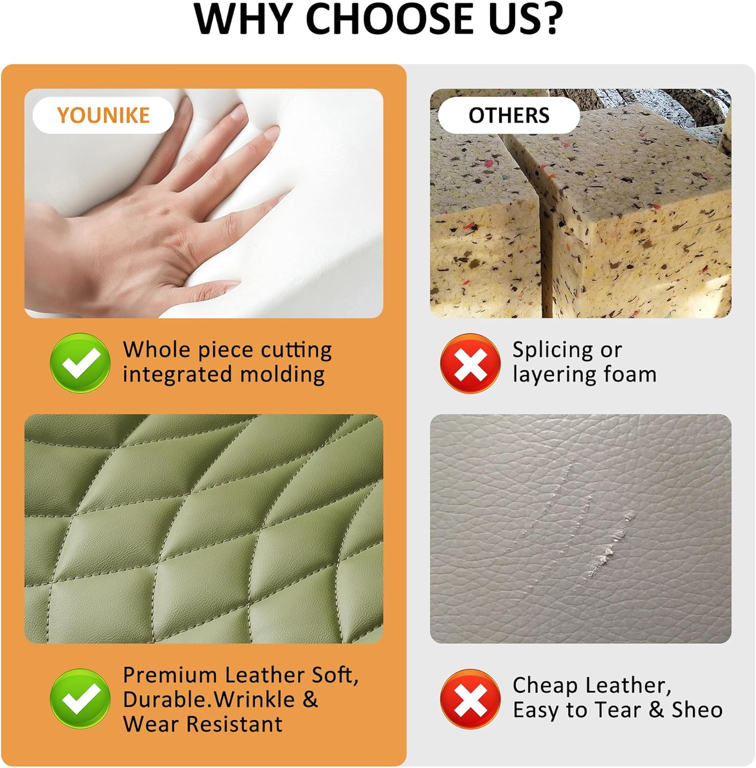 YOUNIKE Home Office Desk Chair with Wheels Armless Vanity Chair with Back Comfy Modern Leather Upholstered Rolling Task Chair Swivel Small Cute No Arms Wide Adjustable Ergonomic All Green - Image 5