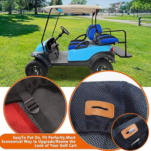 Miniatura 41 de Juego de fundas de asiento de carrito de golf, fundas para asientos delanteros de carrito de golf, ajuste para Club Car Precedent OEM, cojín
