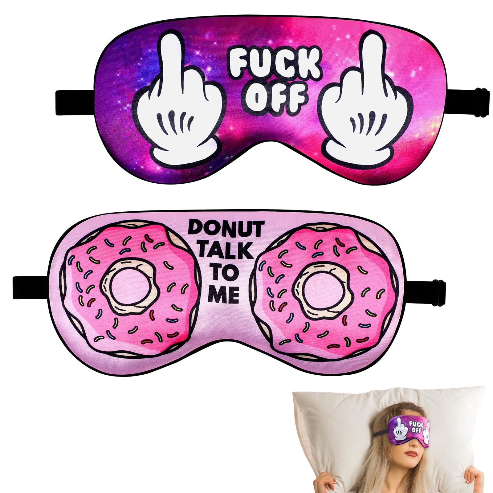 Novelty Funny Sleep Eye Mask Light Blocking Sleep Mask Soft and Comfortable Silk Eye Mask for Men Women