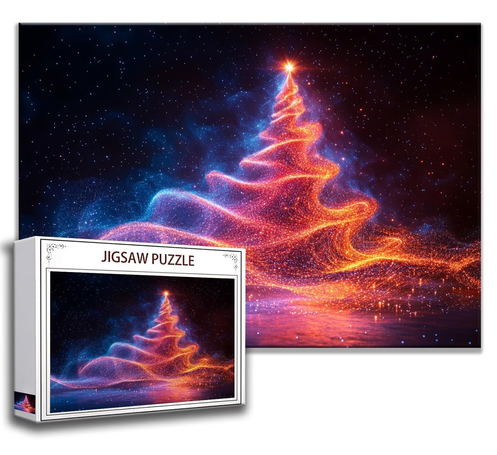 Puzzle Astratto Puzzle 1500 Pezzi, Difficili Impossible Puzzle Albero di Natale Puzzle Grandi Dimensioni per Adulti 87 x 57 cm Bambini 3 4 5 6 7 8 Anni Bambino, Bambina Rilassamento e Intelligence R-4