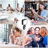 Coverzone Cell Phone Fill Light, Mini Portable Dimmable High Brightness Fill Light For Live Broadcast Selfie Light Panel, Phone and Notebook Holder with Clamps, YouTuber Broadcaster Light AY-49